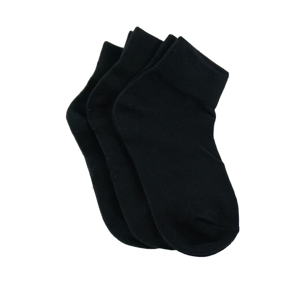 SWAN 3-IN-1 BLACK UNISEX ANKLE SOCKS