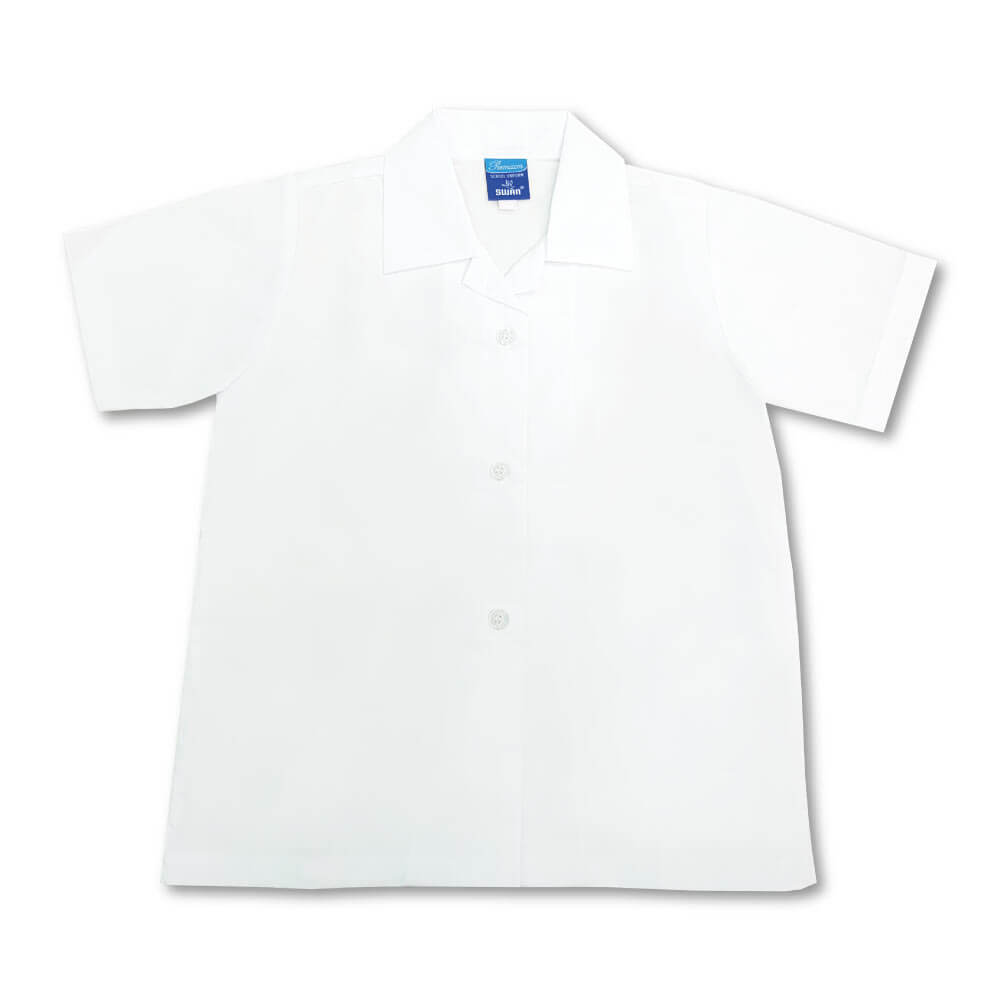 SWAN Premium White Shirt Short Sleeve Girl School Uniform