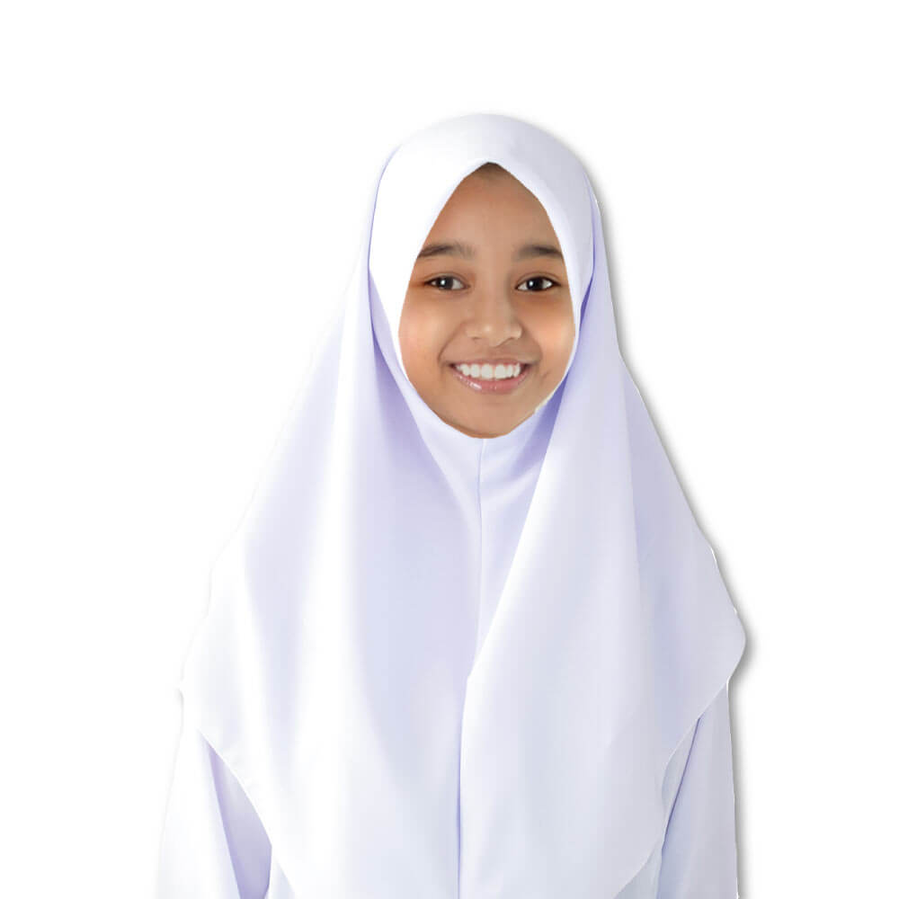 SWAN Premium White Tudung School Uniform