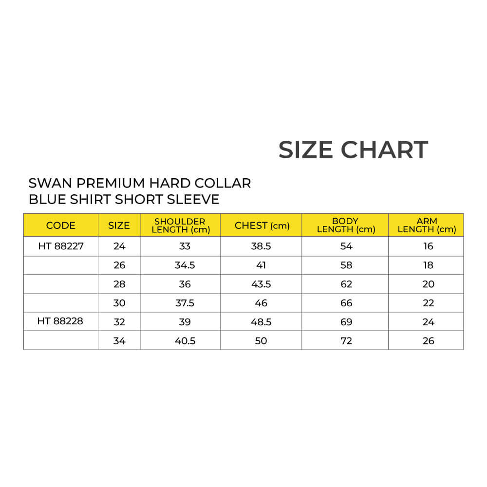 SWAN Premium Blue Shirt Short Sleeve Boy School Uniform