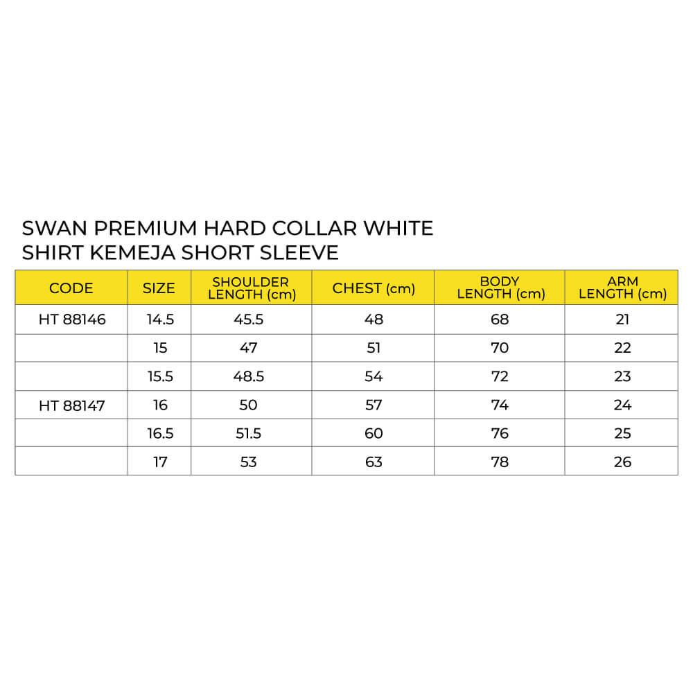 SWAN Premium White Short Sleeves School Uniform