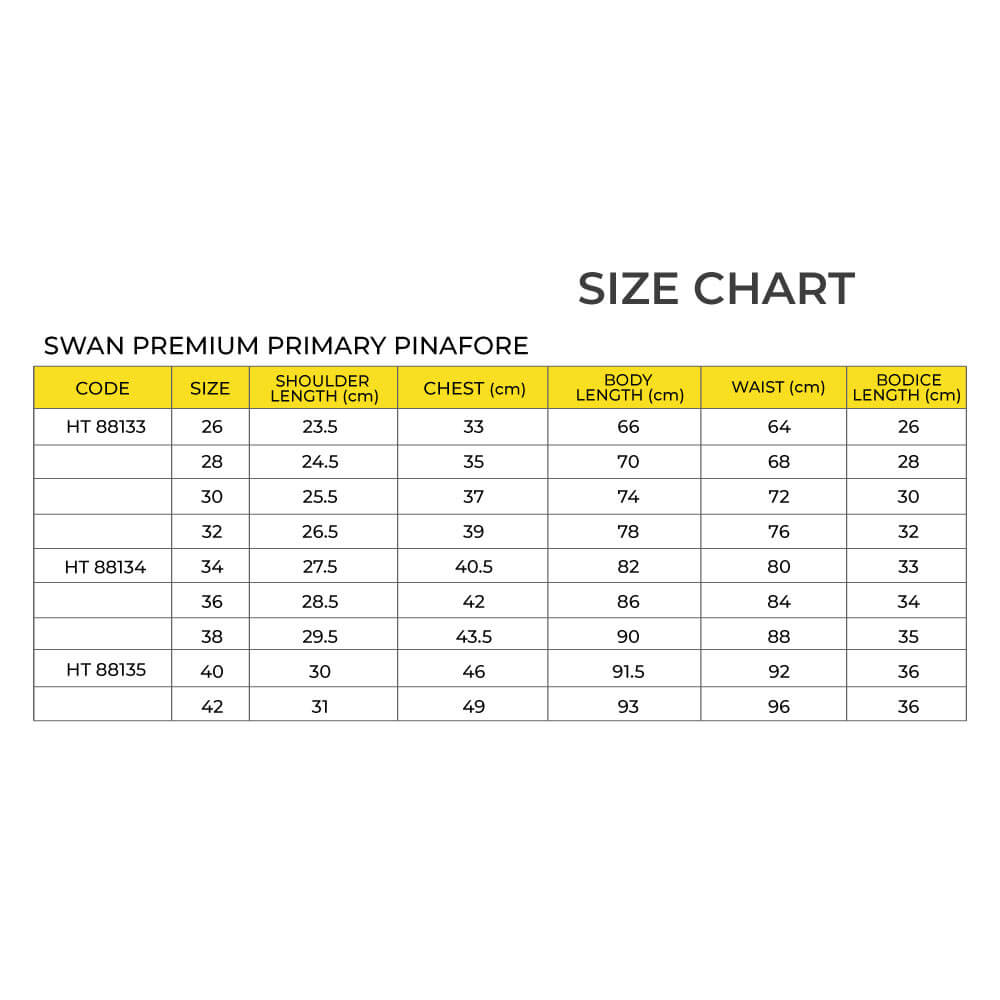 SWAN Premium Primary Pinafore School Uniform