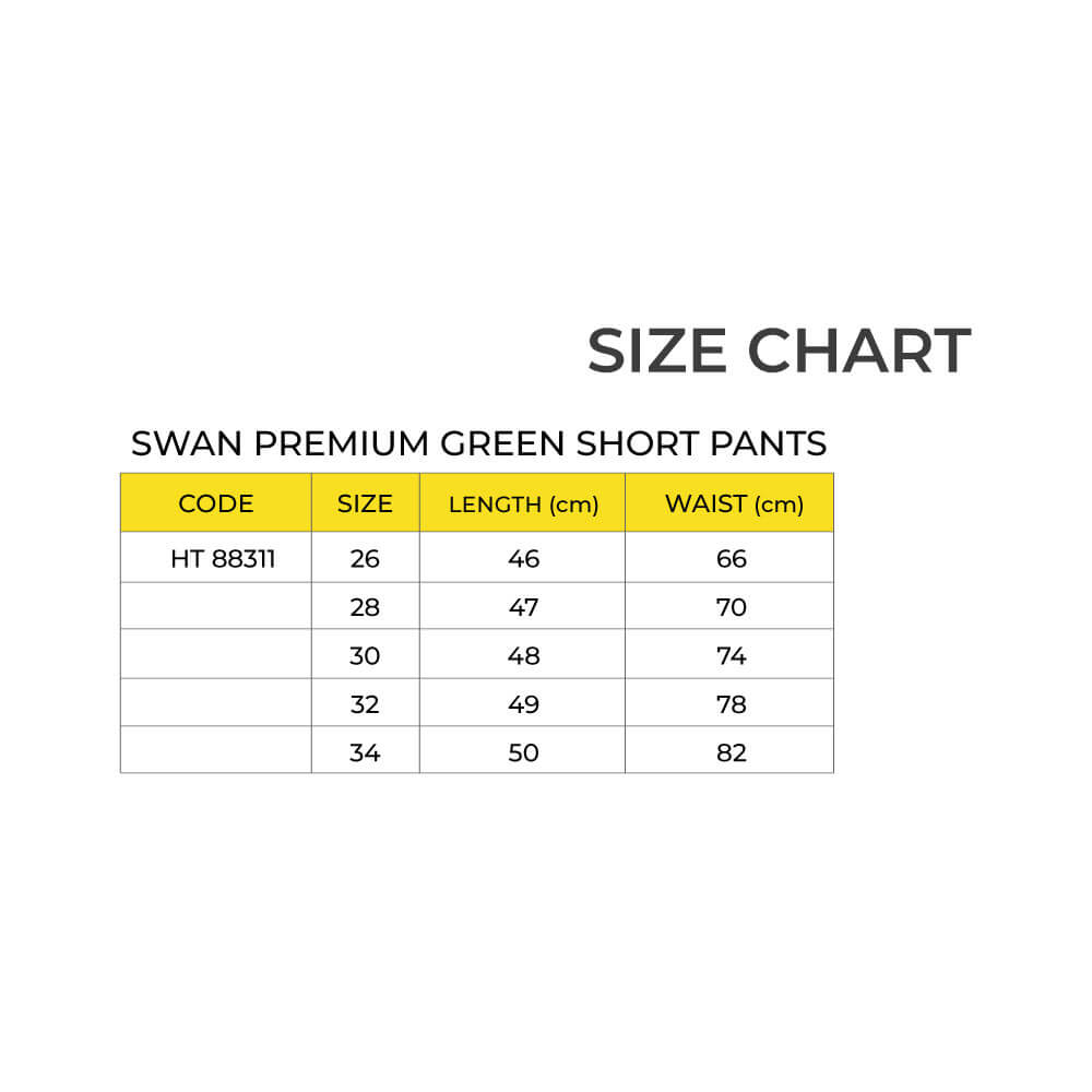 SWAN Premium Secondary Green Short Pants School Uniform