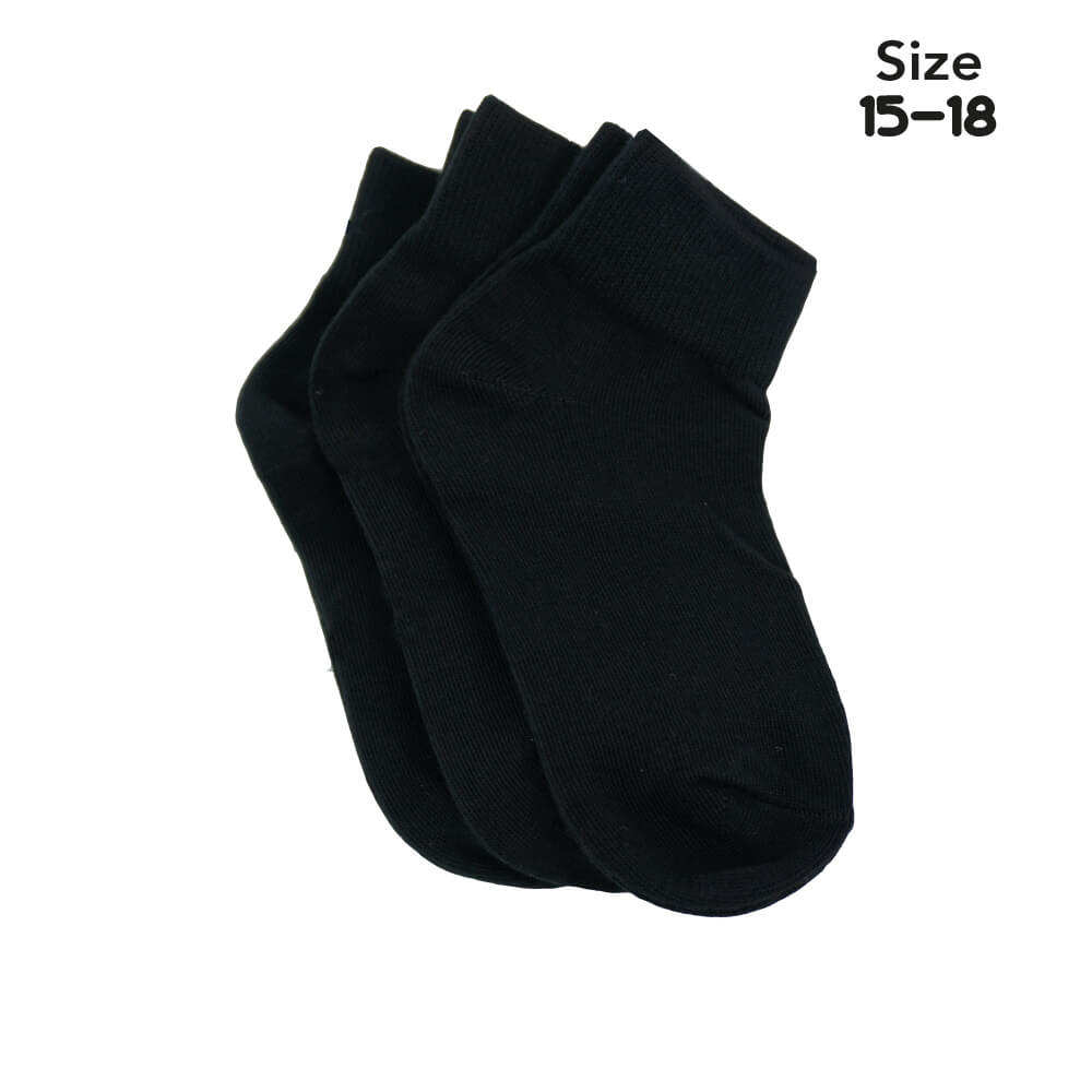 SWAN 3-IN-1 BLACK UNISEX ANKLE SOCKS