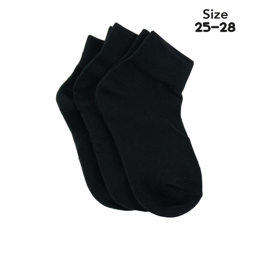 SWAN 3-IN-1 BLACK UNISEX ANKLE SOCKS