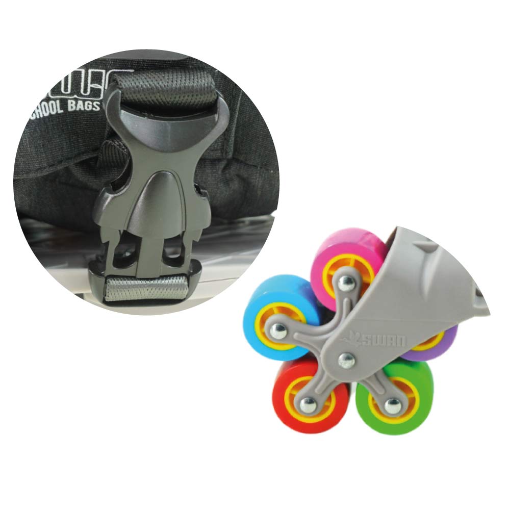 SWAN Smile Design 10Wheels Trolley School Bag (XL)