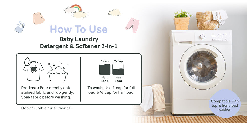 BZU BZU Baby Laundry Detergent and Softener (800ml)