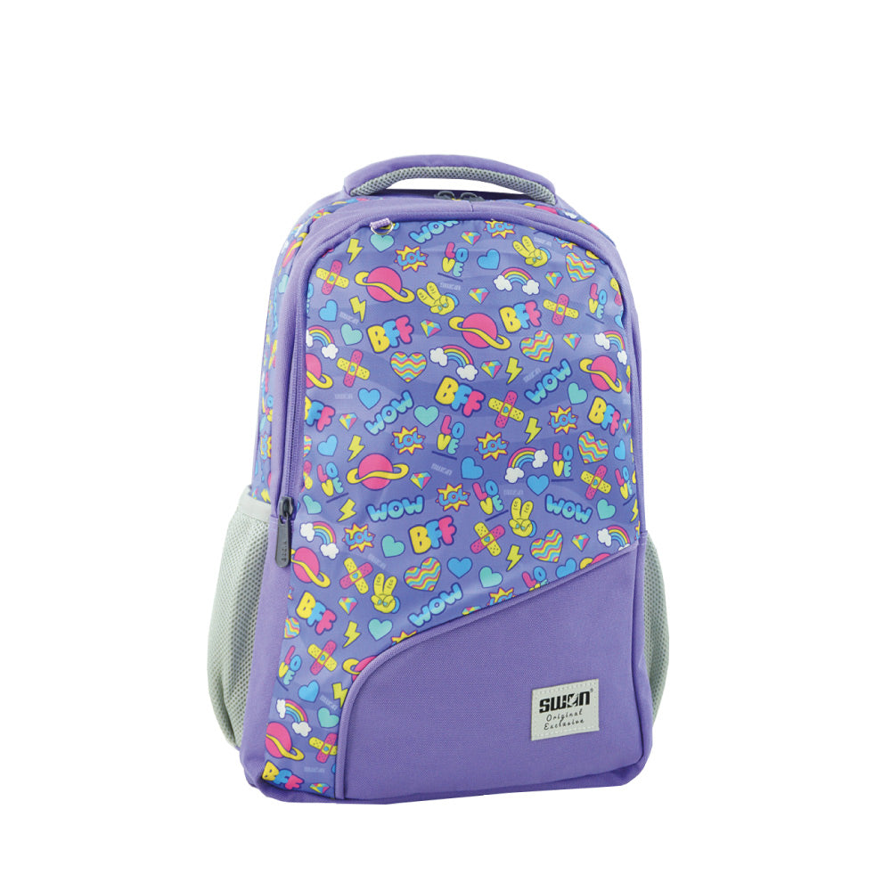 Swan Abstract Smile School Bag (L1) Backpack