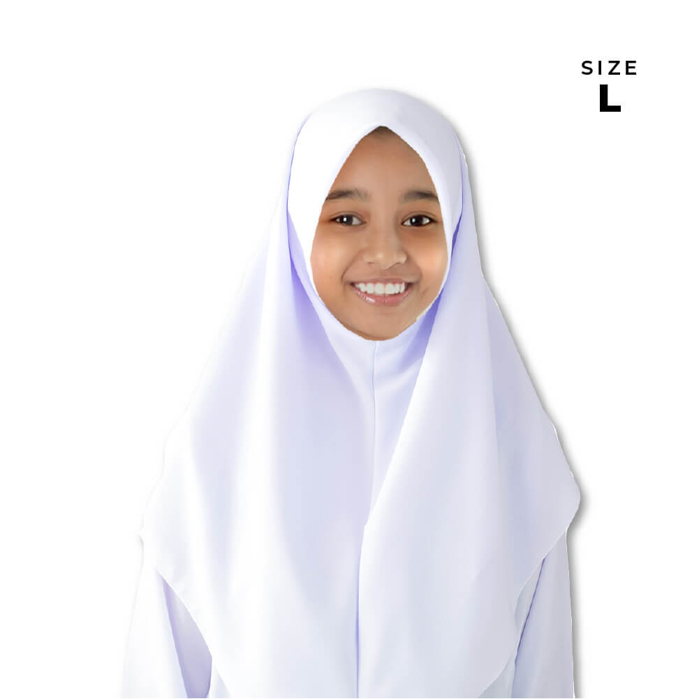SWAN Premium White Tudung School Uniform