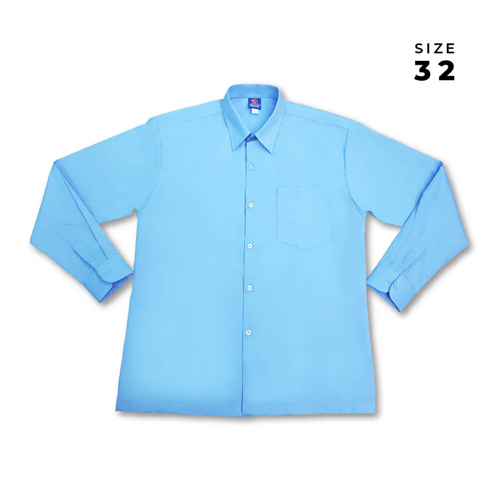 SWAN Premium Blue Shirt Long Sleeve Boy School Uniform