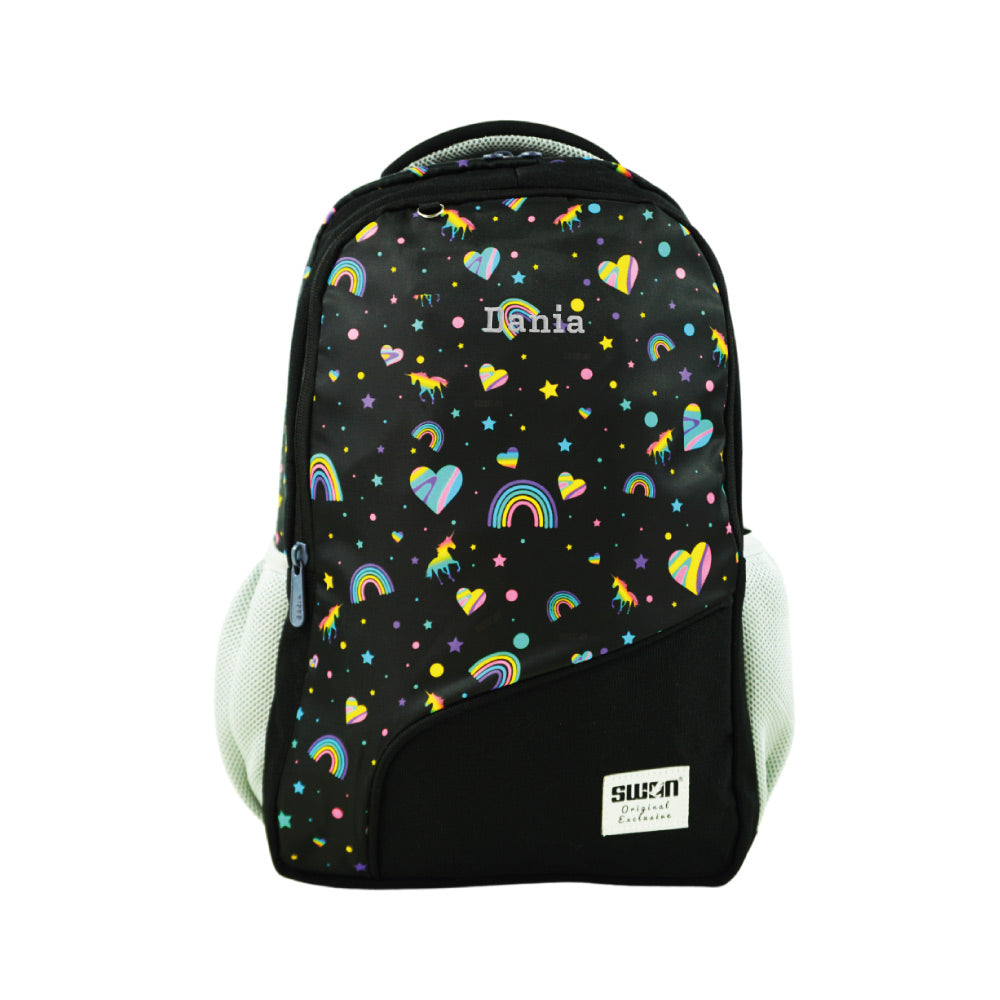 Swan Abstract Smile School Bag (L1) Backpack