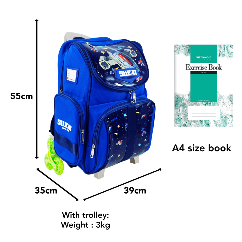 Swan 6D Lite Roll School Bag XXL (6 Wheels Trolley)