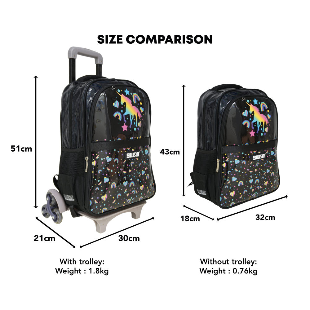 Swan Shine XL Trolley School Bag