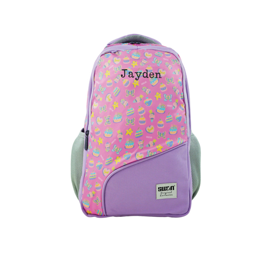Swan Abstract Smile School Bag (L1) Backpack