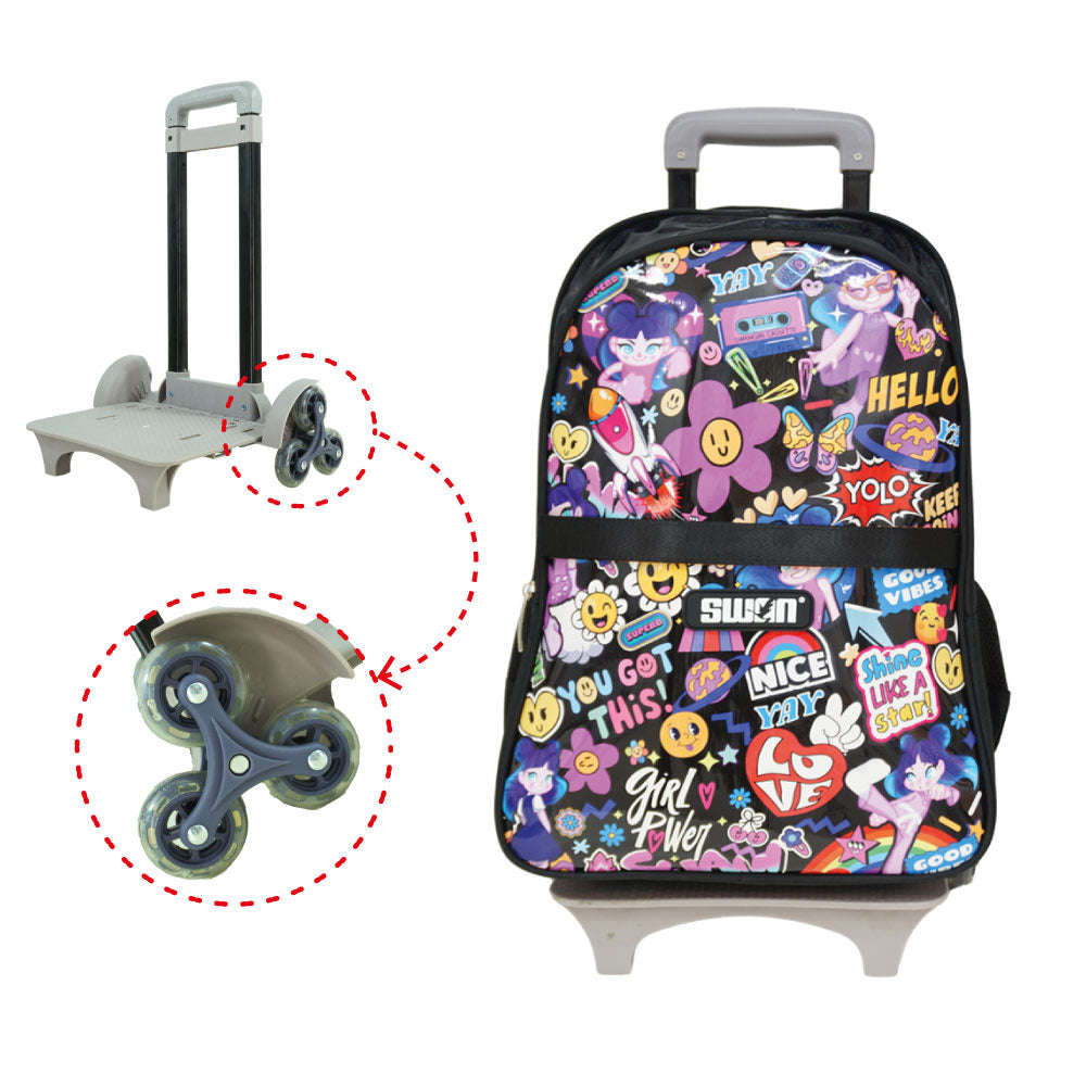 Swan Shine XL Trolley School Bag
