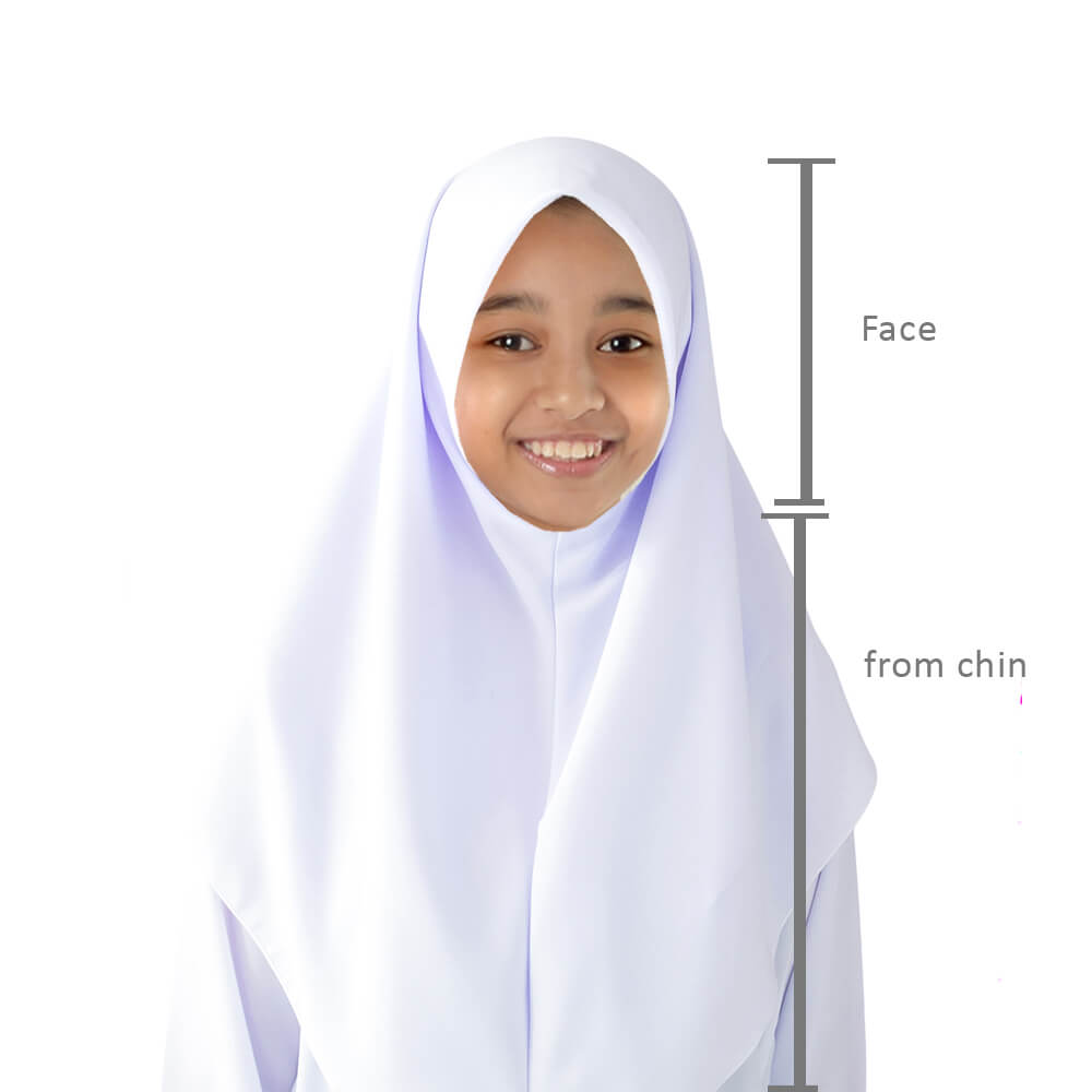 SWAN Premium White Tudung School Uniform