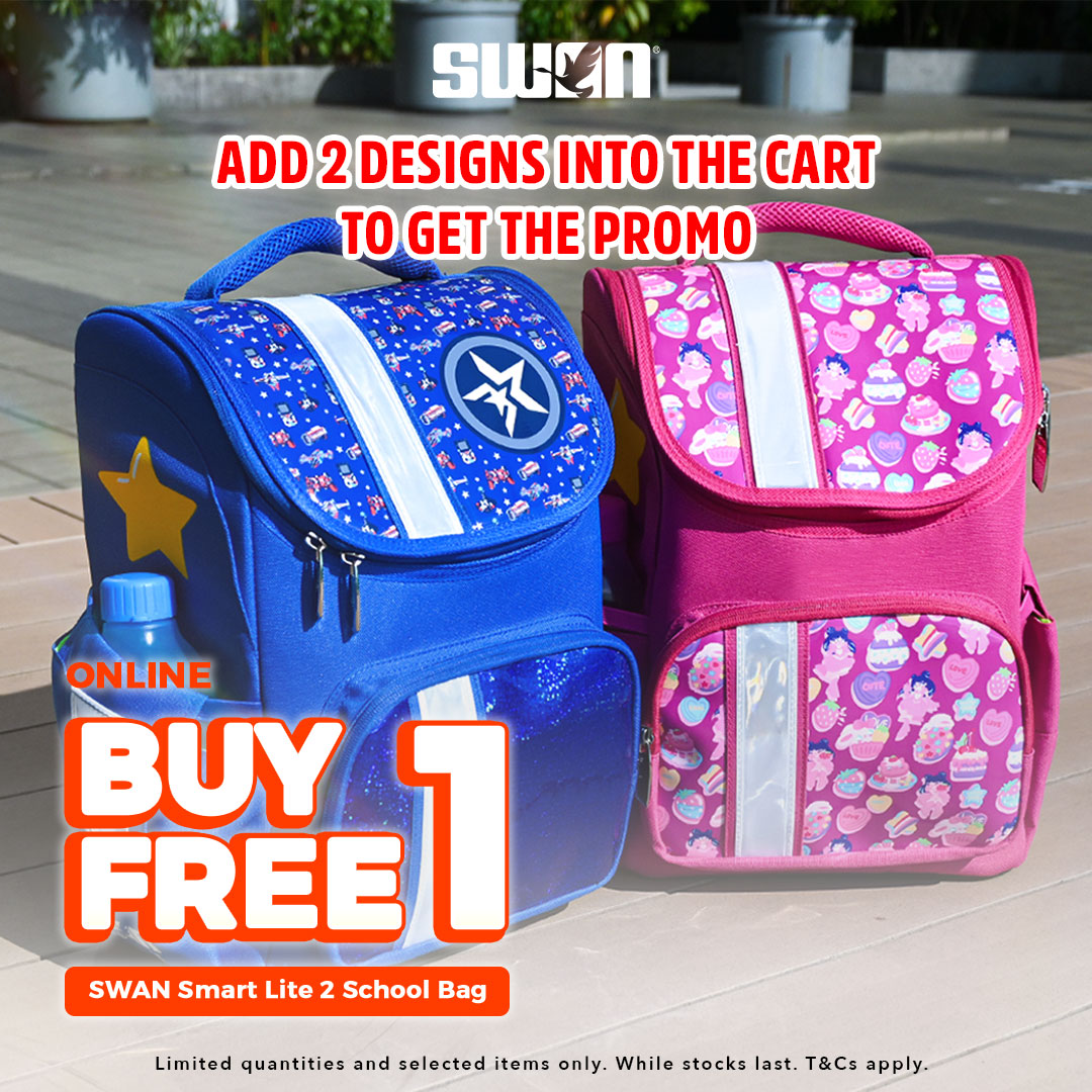 BUY 1  FREE 1 Swan Smart Lite 2 School Bag