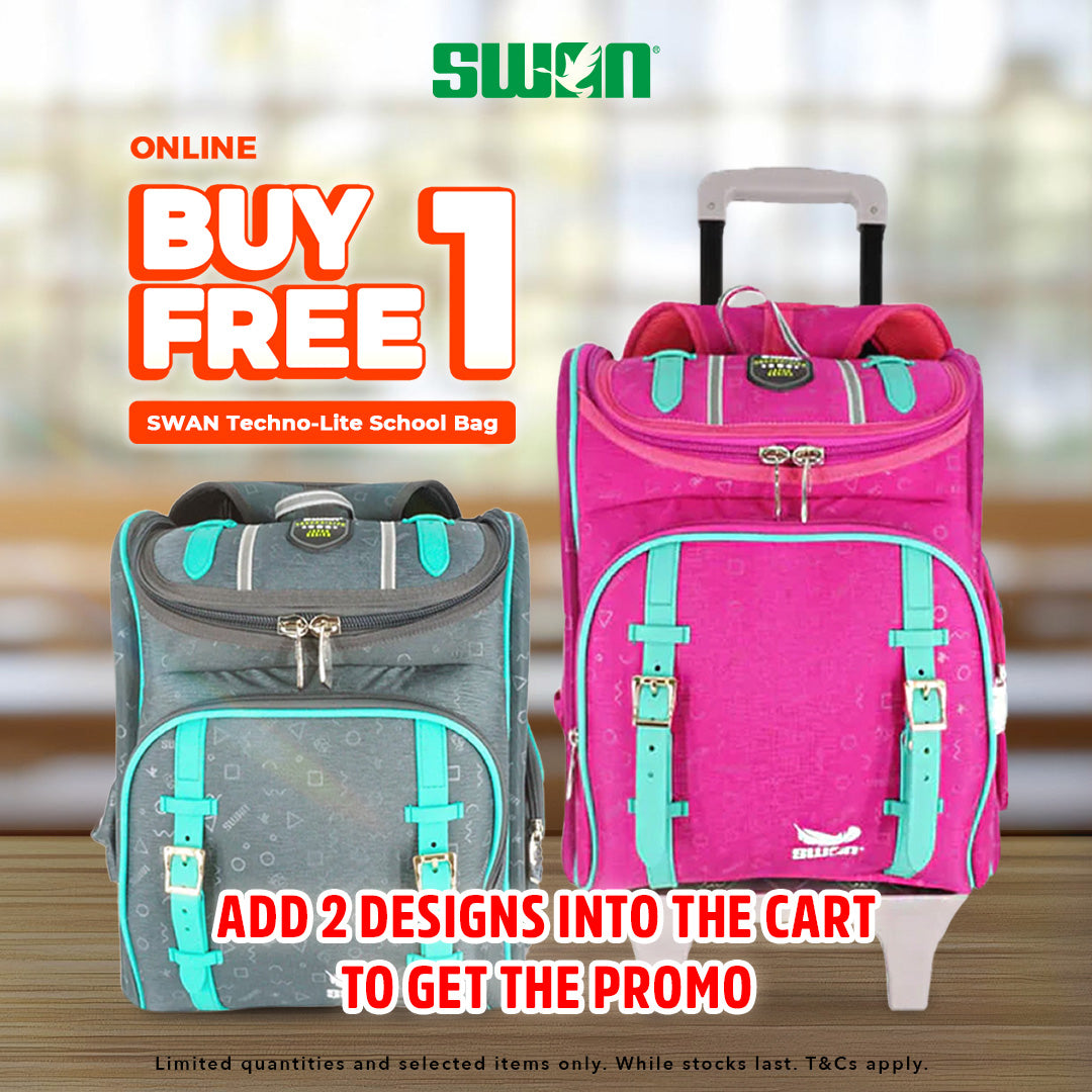 SWAN Techno-Lite Spinal Protection Back Support School Bag Beg Sekolah