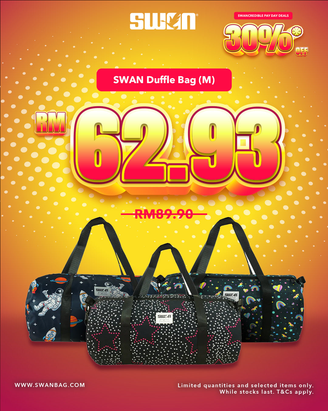 Swan Duffle Bag (M)