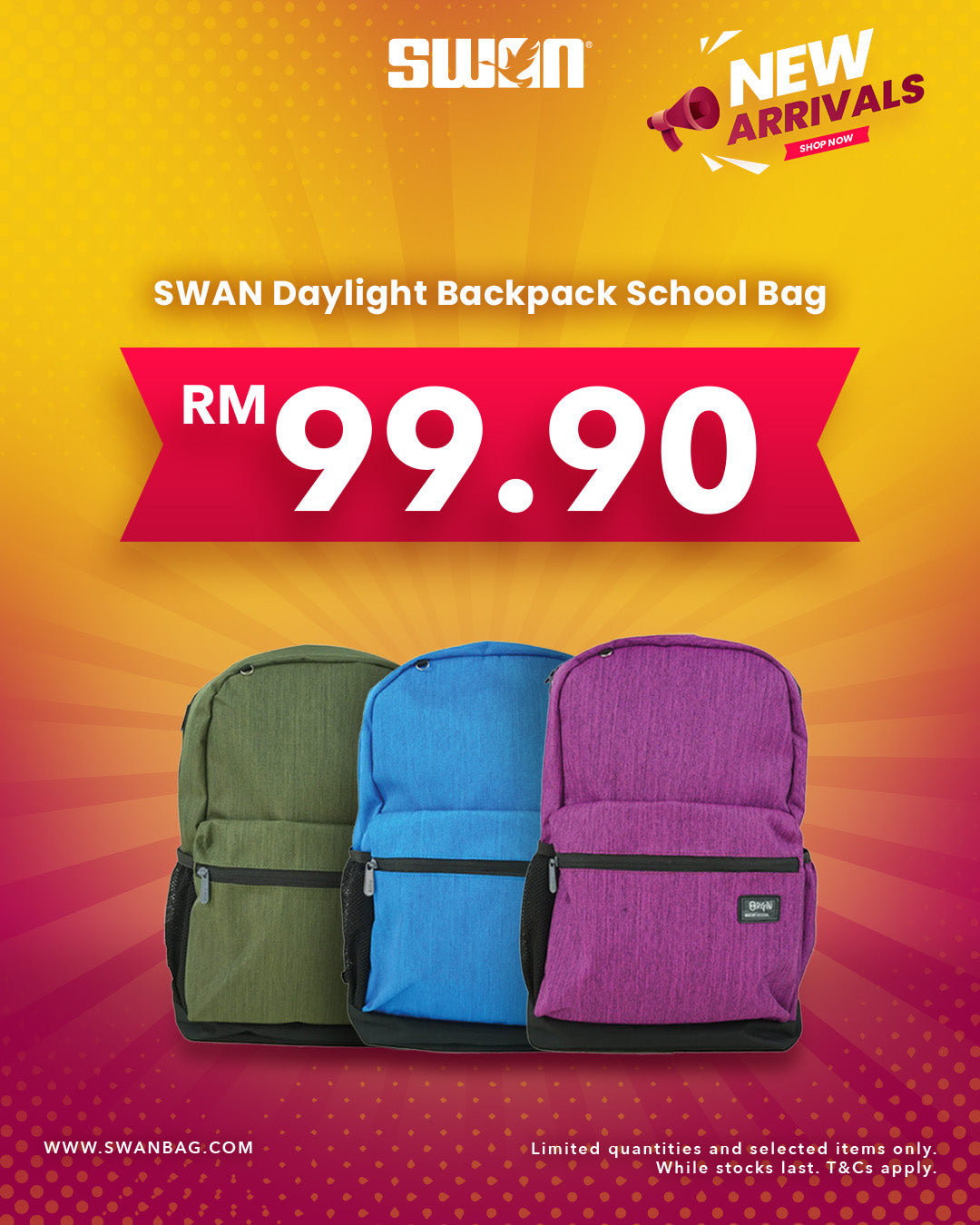 SWAN Daylight Backpack School Bag