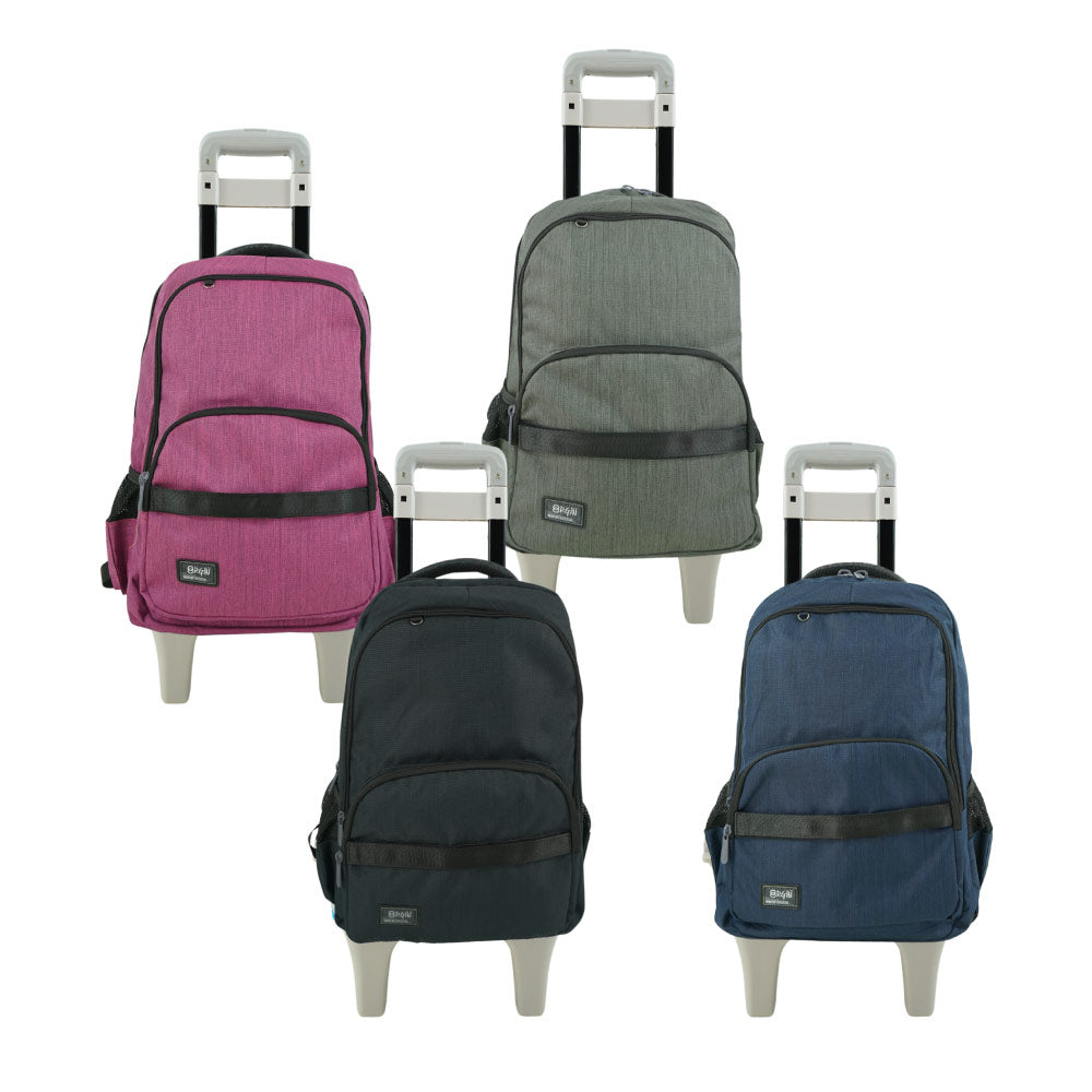 Swan Metal Design 3 Trolley Backpack (Embroidery)