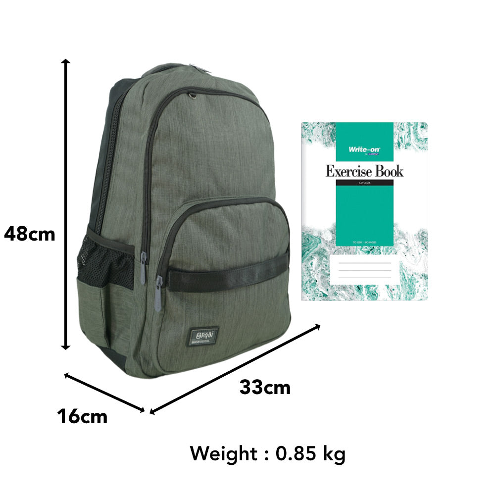 Swan Metal Design 3 Backpack (E)