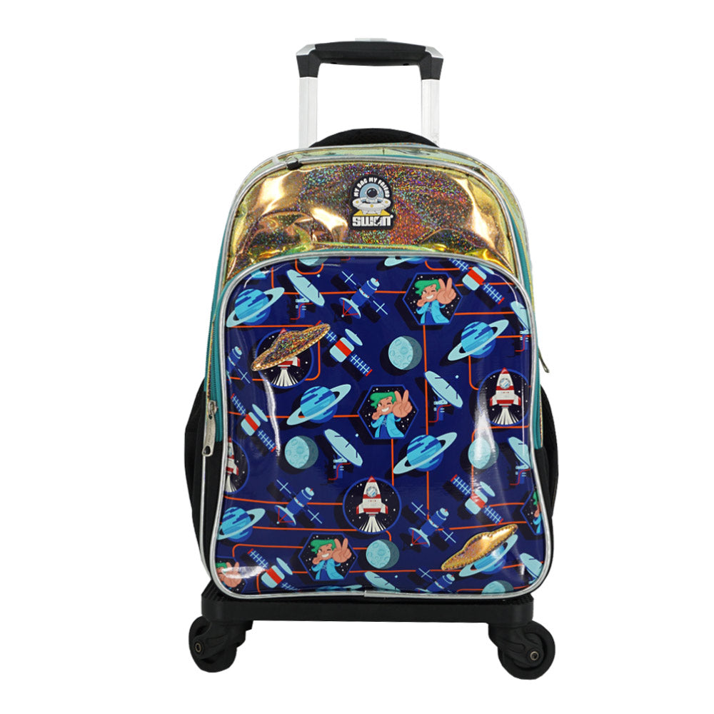 Swan Smile Doodle 2 Boy (XXL) Trolley School Bag