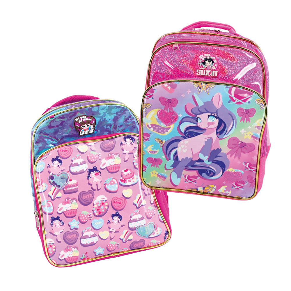 Swan Smile Doodle 3 School Bag (XXL)