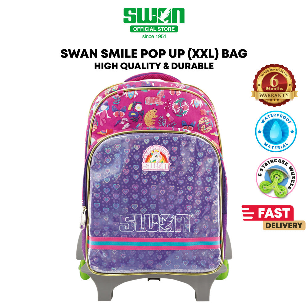 Swan Smile Pop Up Roll School Bag (XXL)