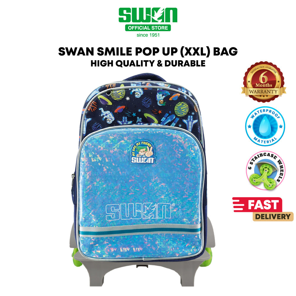 Swan Smile Pop Up Roll School Bag (XXL)