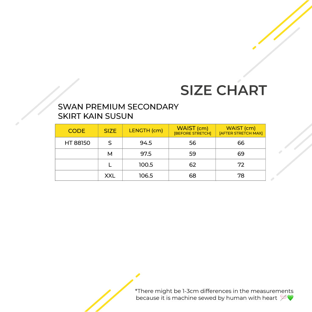 SWAN Premium Secondary Skirt Kain Susun School Uniform